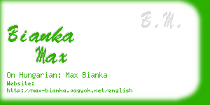 bianka max business card